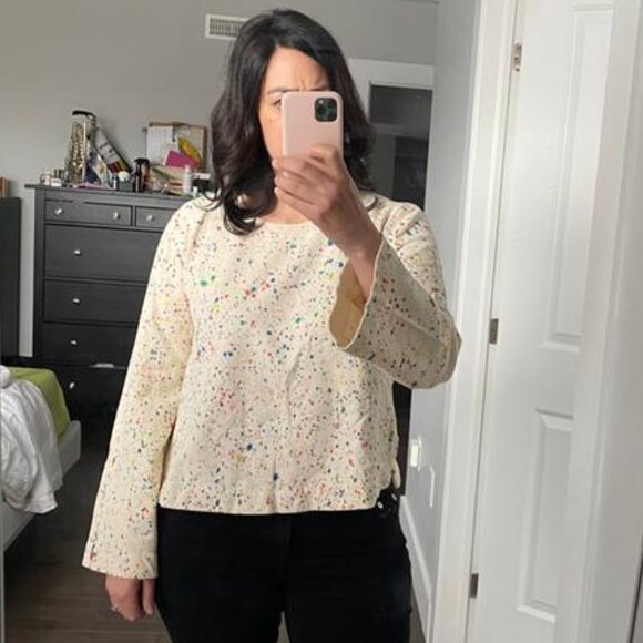 Anthropologie Maeve Jamie Paint Splatter Sweatshirt - Picture 1 of 8